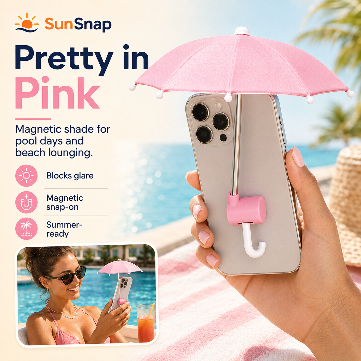 SunSnap™ Magnetic Phone Sun Shield